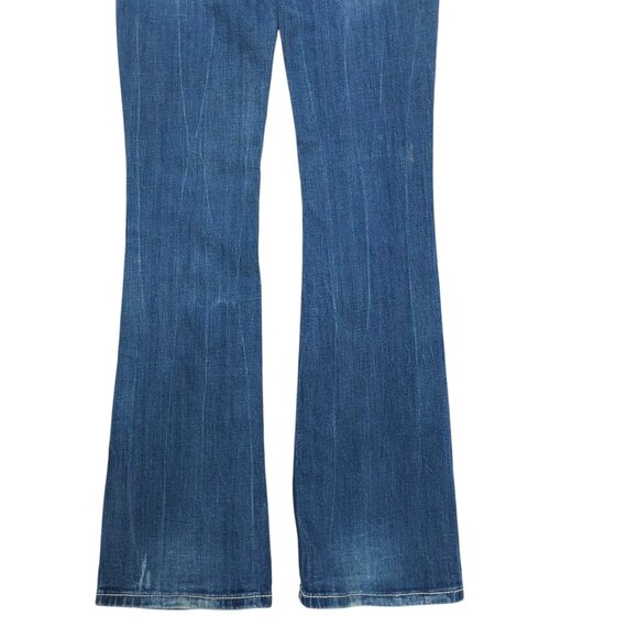 Miss Me Boot Cut Jeans READ Womens 26 Flap Pockets Low Rise Distressed Denim - Picture 15 of 16